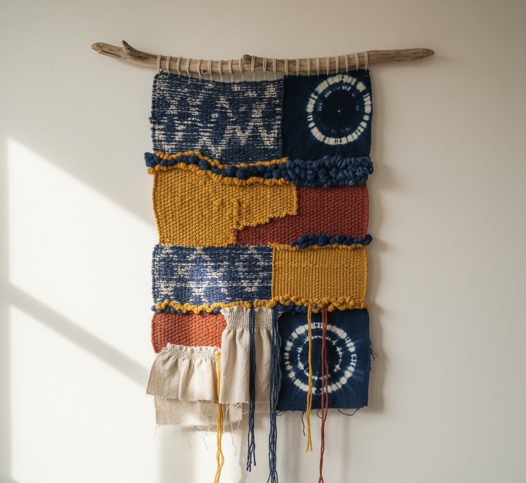 Mixed technique textile art piece